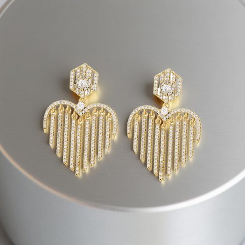 Long Crystal  Heart Crystal
