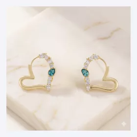 Aqua & Crystal Heart 