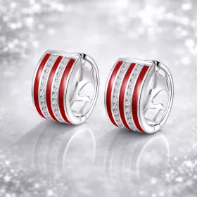 Red & Silver Line Crystal