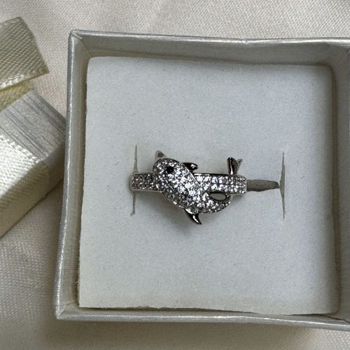 Dolphin Silver Crystal