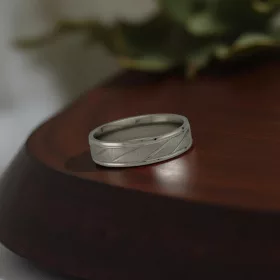 Brushed Lines Silver Elegant