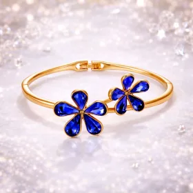 Blue Flower Crystal Elegant