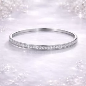 Line Crystal Solid Silver