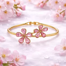 Pink Flower Crystal Elegant