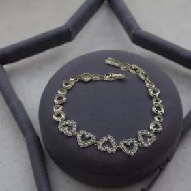 Crystal Heart Silver