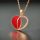 Red Heart Crystal Pendant with Chain