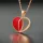 Red Heart Crystal Pendant with Chain