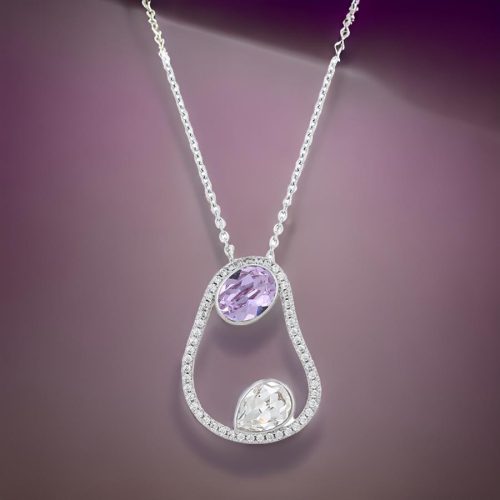 Lilac & White Diamond Silver