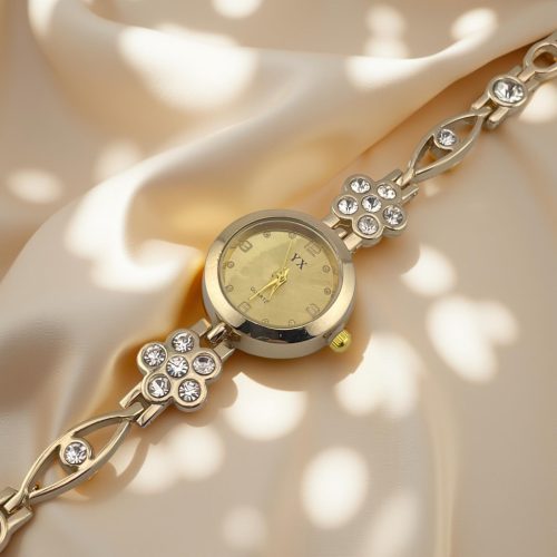 Crystal flower gold